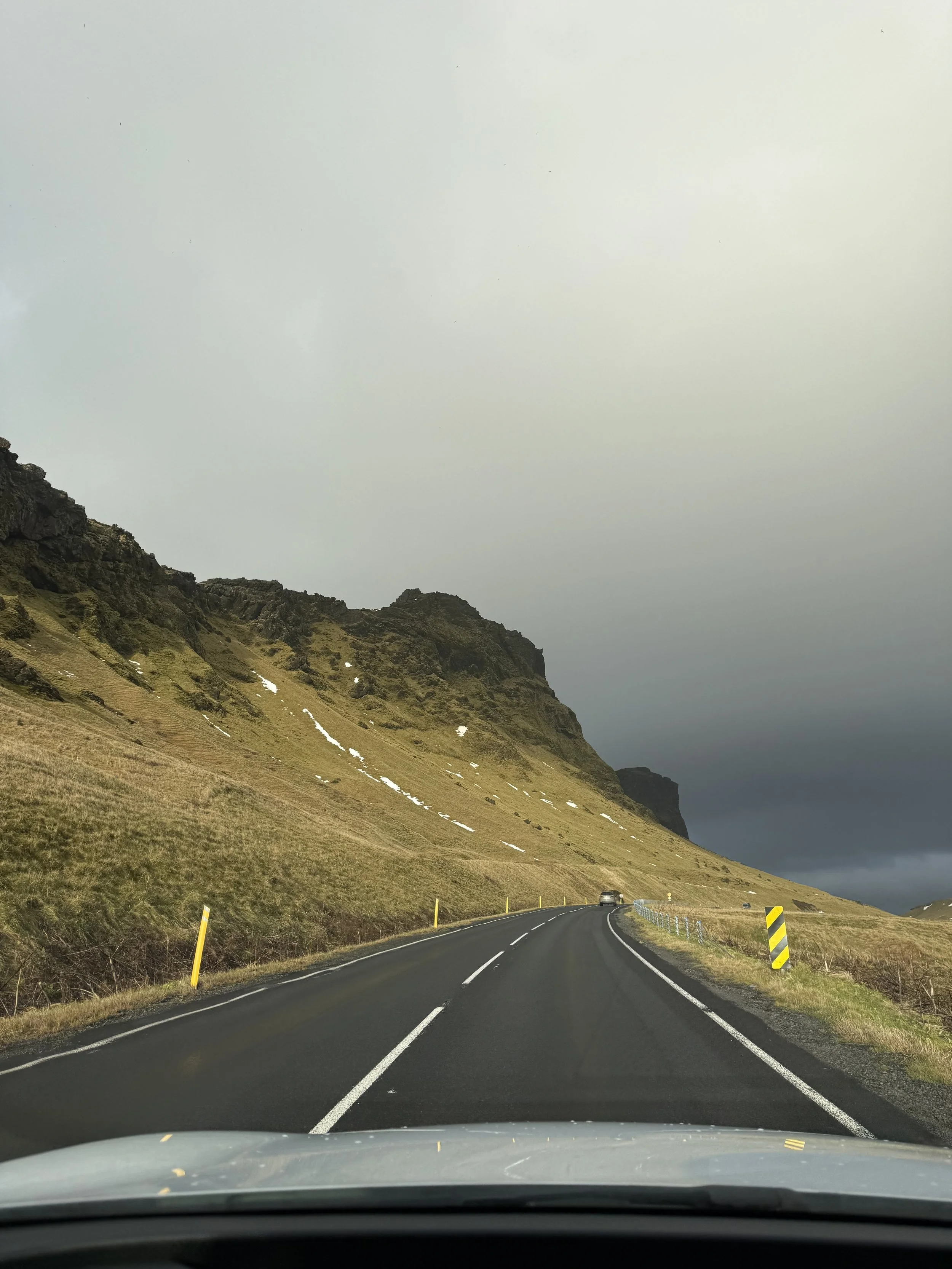 Iceland's Ring Road winding through the open Icelandic landscape.
