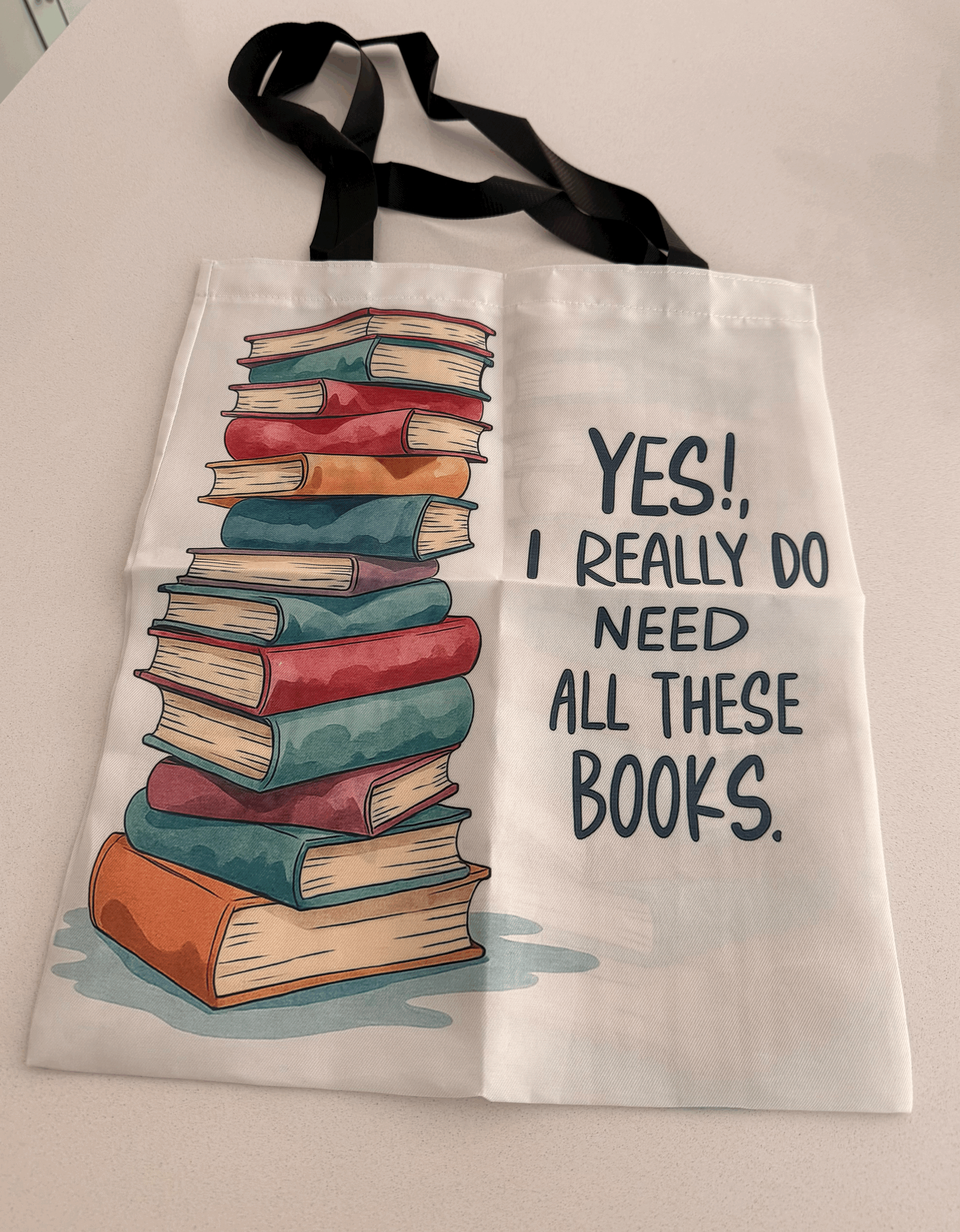 Book Themed Tote Bag