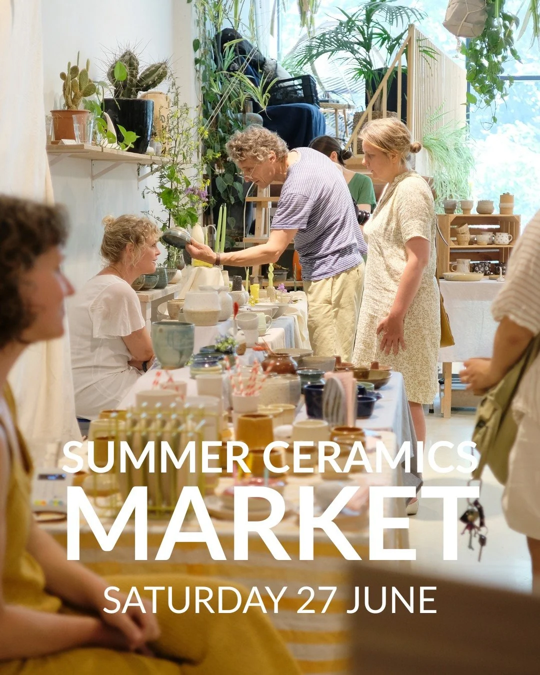 Save the date! We warmly invite you all to join us on Saturday 27 June for our Summer Ceramics Market. ☀️

Wander around in our studio, grab a nice, cold drink and look at handmade pieces from around twenty of our makers. Maybe you&rsquo;ll find some