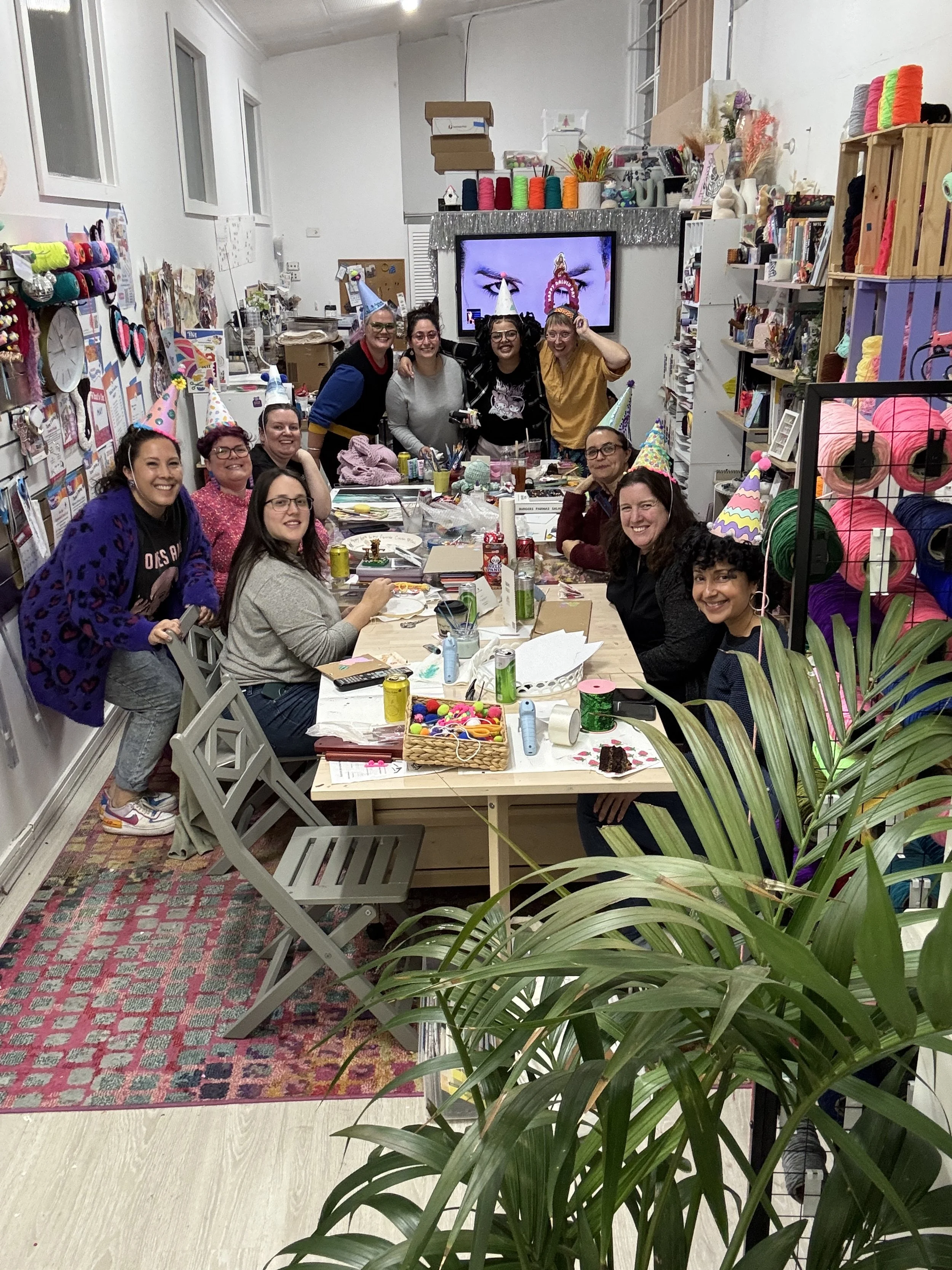 Creatiove Huddle connecting in the art social event.JPG