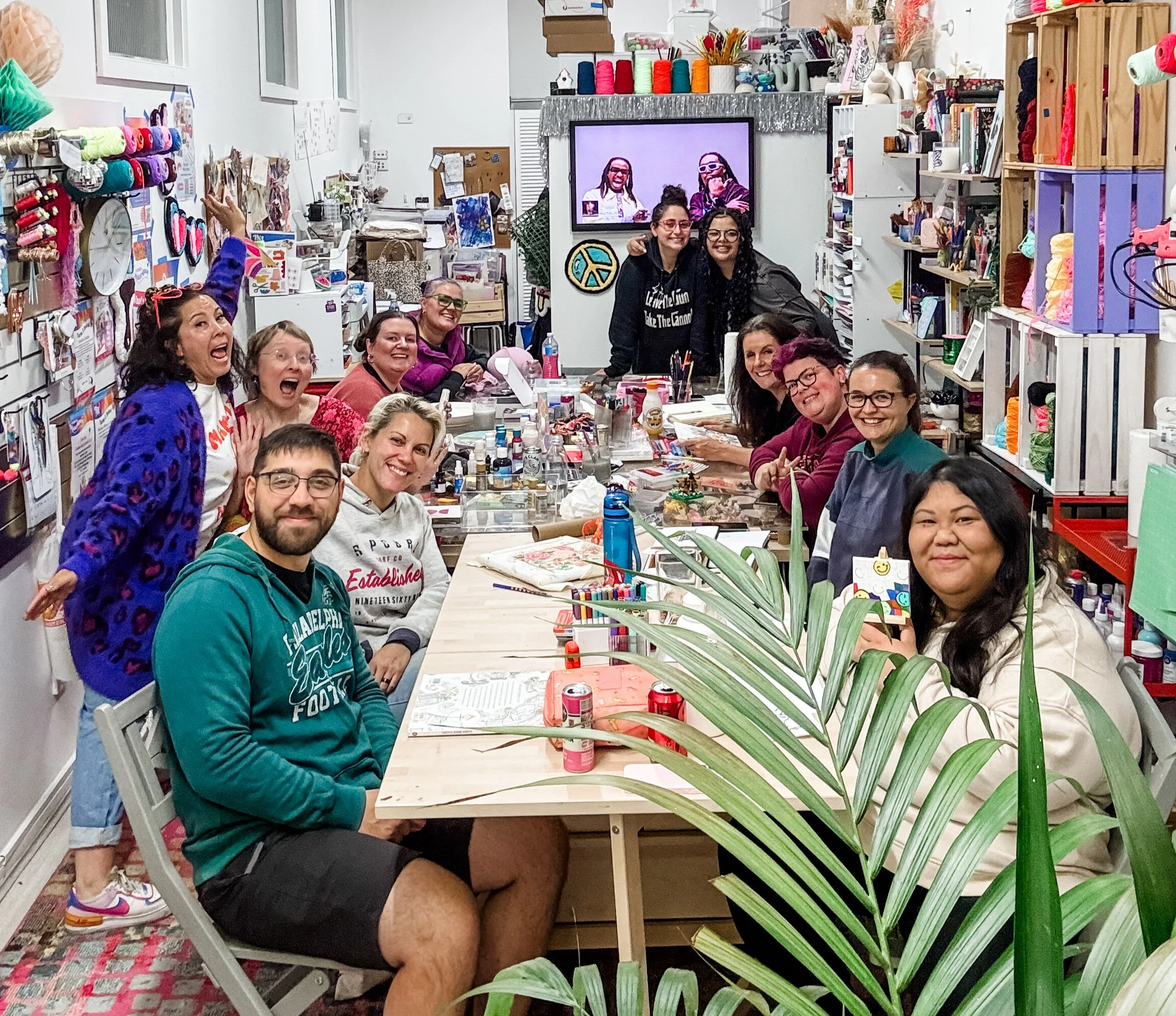 Group of creatives working on their projects - separate yet together