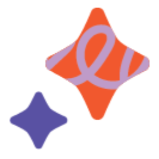 purple and orange sparkles