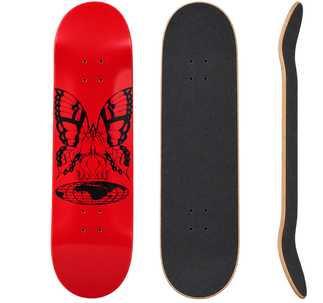 (S)treet (O)rbit (C)rew x Meraki Skateboards | Cherubs | Red
