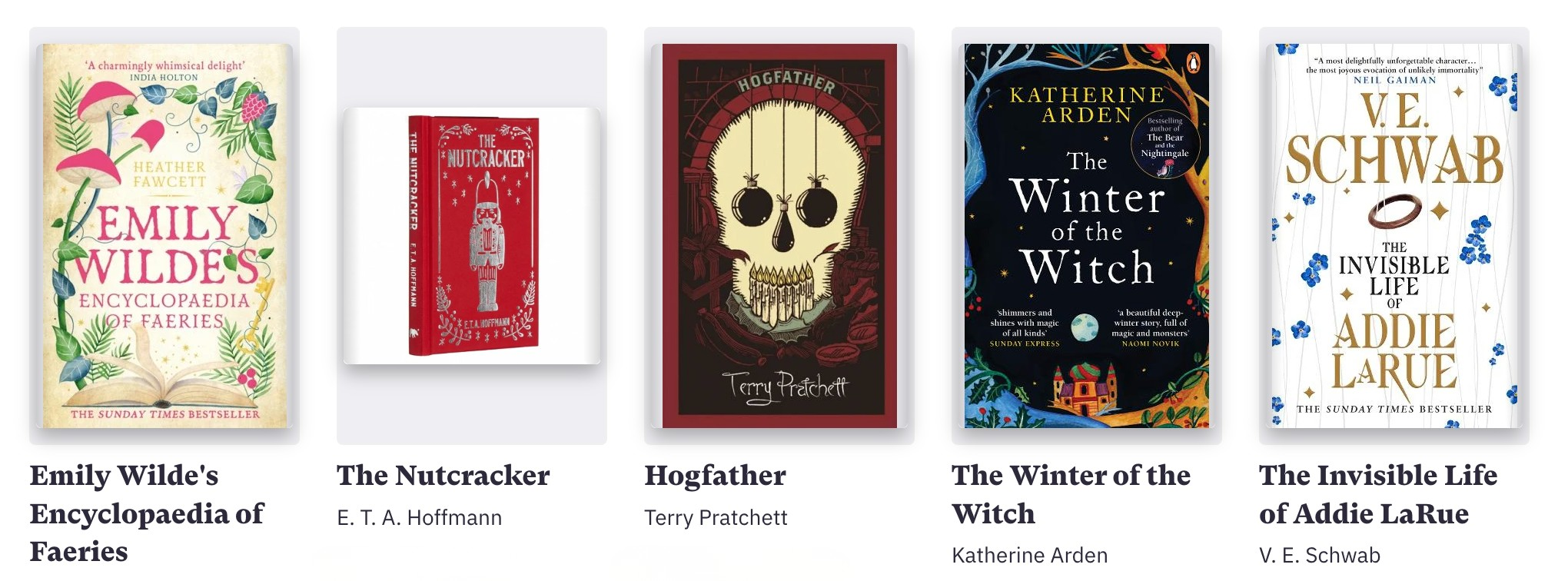 Winter and festive magical realism books