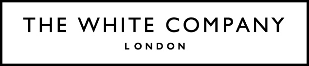 Logo for The White Company London with black text on a white background