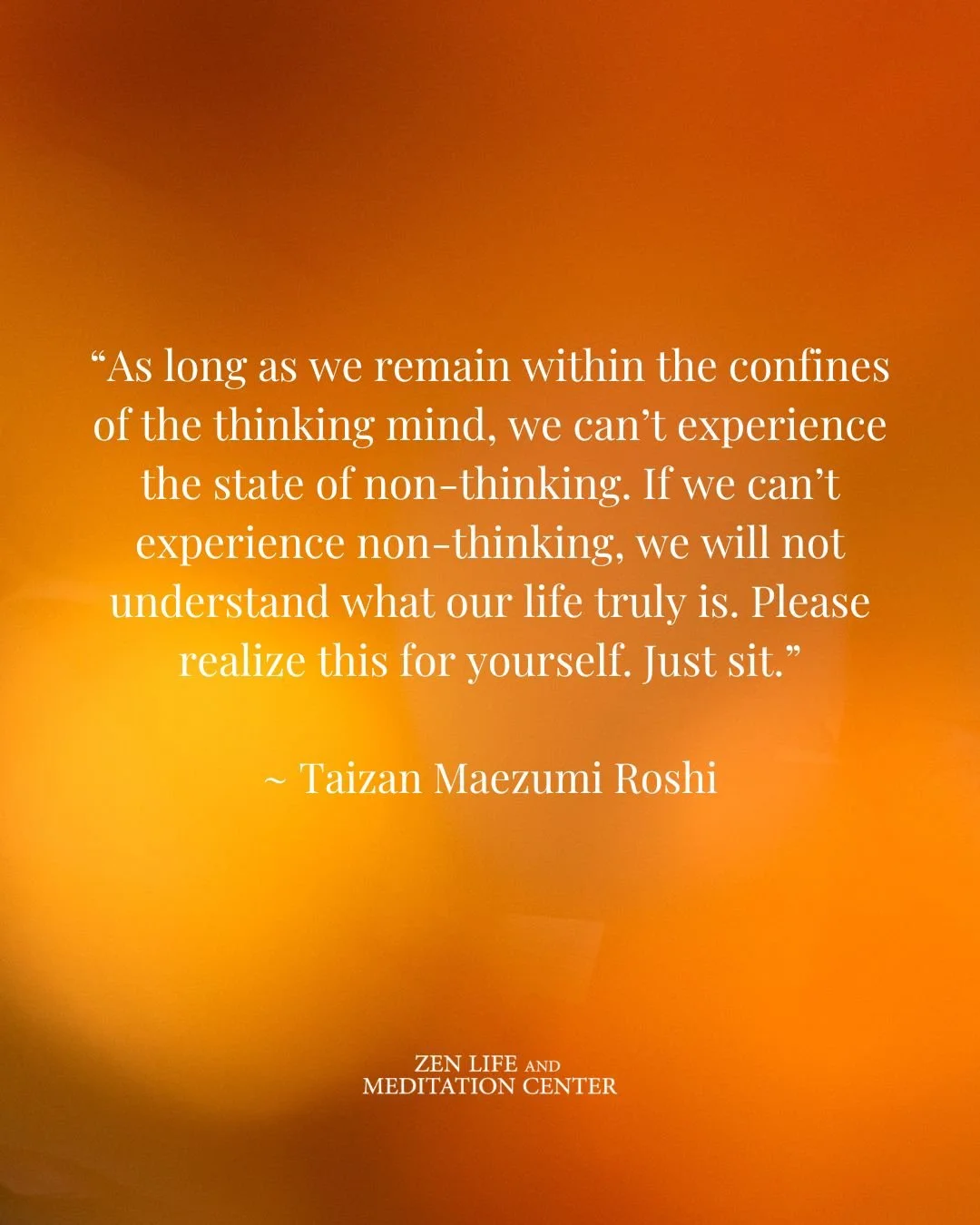 The thinking mind is a beautiful tool &mdash; but it has limits. Step beyond it. Just sit. 🧘&zwj;♀️✨
&mdash; Taizan Maezumi Roshi
#Zen #JustSit #MeditationLife #ZenWisdom #Mindfulness #ZenLifeMeditationCenter