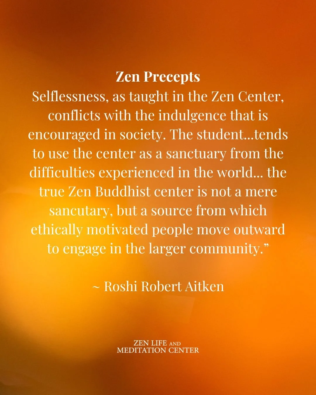 The cushion is the starting point &mdash; not the destination. 🙏
Roshi Robert Aitken reminds us that Zen practice isn't about escaping the world. It's about returning to it with clarity, compassion, and purpose.
How has your practice moved you to en