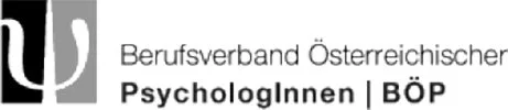 Logo des Berufsverbands Österreichischer PsychologInnen (BÖP) mit schwarzem Symbol und Text in Schwarz