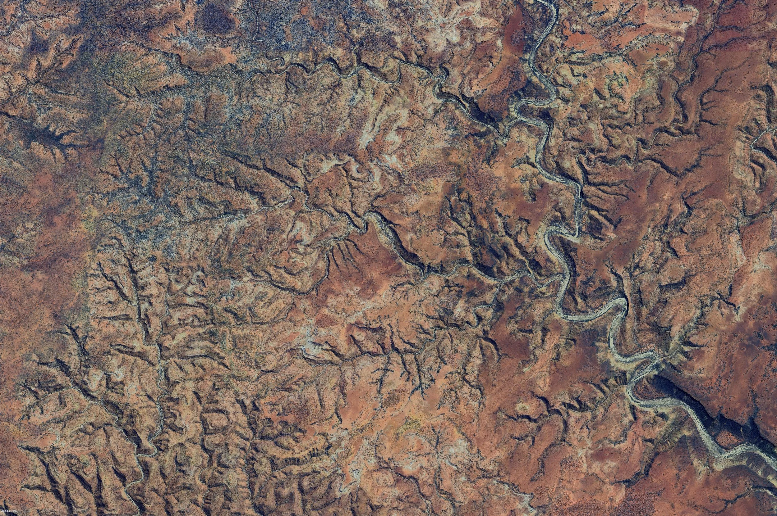 Satellite image of the Gascoyne River, Western Australia