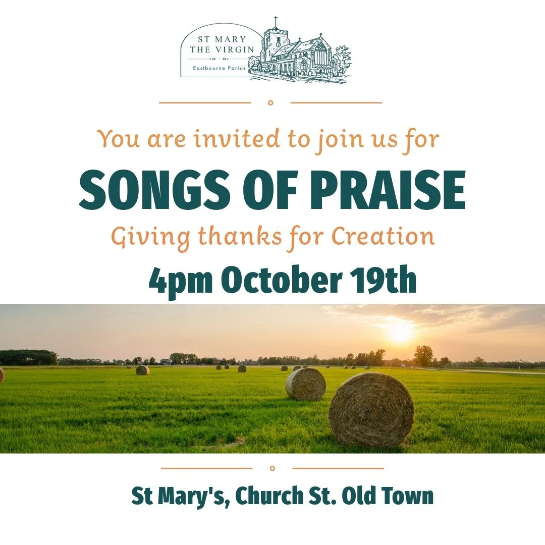 Services for Sunday 19th October ~ Trinity XVIII

8am ~ BCP Eucharist 
9.45am ~ Sung Eucharist* 
4pm ~ Song of Praise

* Livestream available https://youtube.com/live/0cq36G8J7C8?feature=share