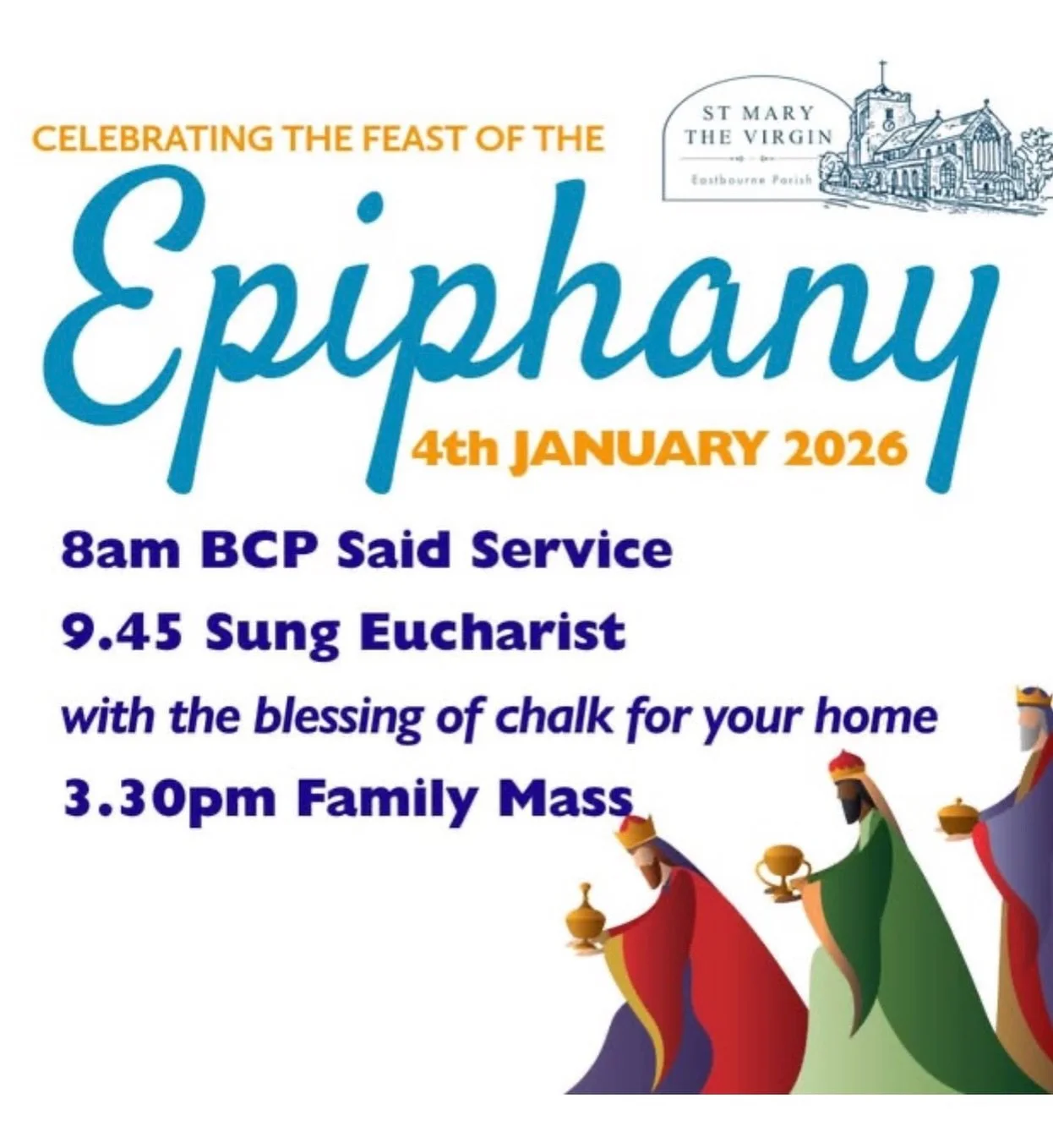 Join us on Sunday as we celebrate the arrival of the Kings with the Feast of the Epiphany. ⭐