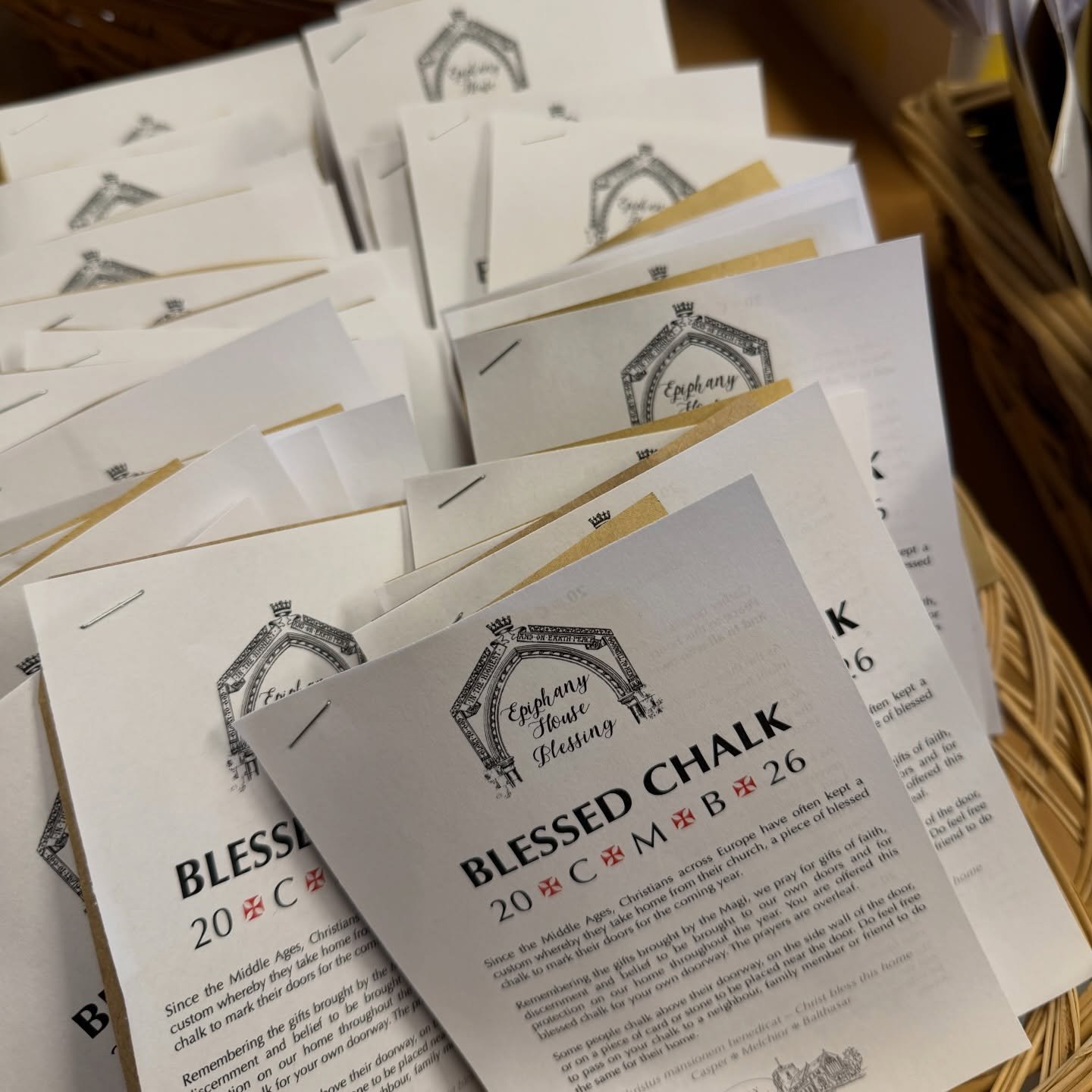 20 + C + M + B + 26

Epiphany chalk is ready and will be blessed at the 9.45am service tomorrow. Do take some home to pray a blessing over your door and your household.

At the 3.30pm Family Mass, Mthr Arwen and our families will chalk the doors of t