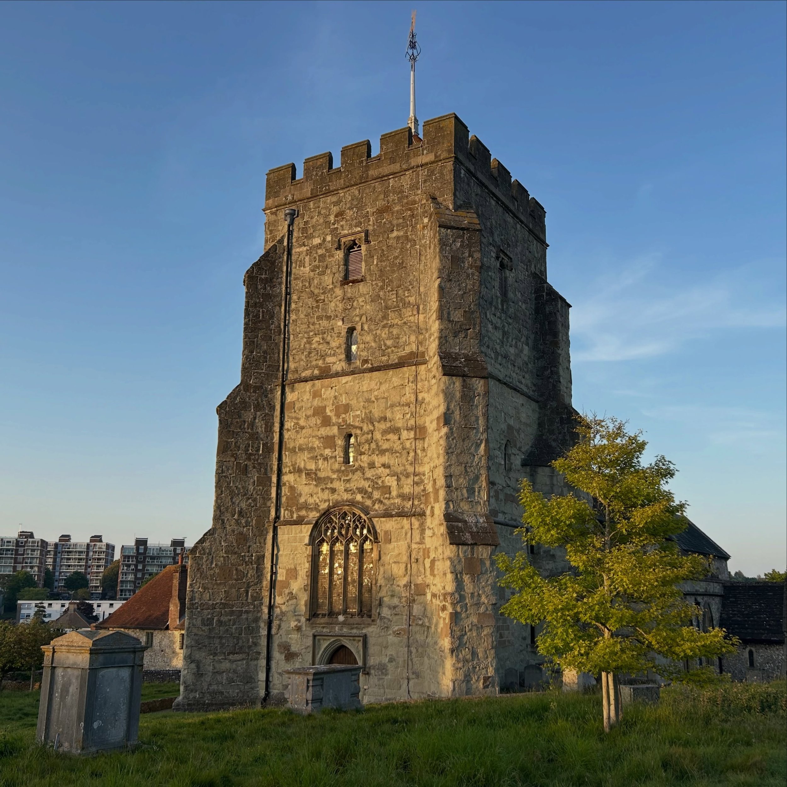 The evening sun lights the west end of the church marking the end of a good and busy day at St Mary&rsquo;s. Happy Feast of Pentecost to you all. 🔥 We hope you are able to enjoy your Bank Holiday Monday tomorrow.