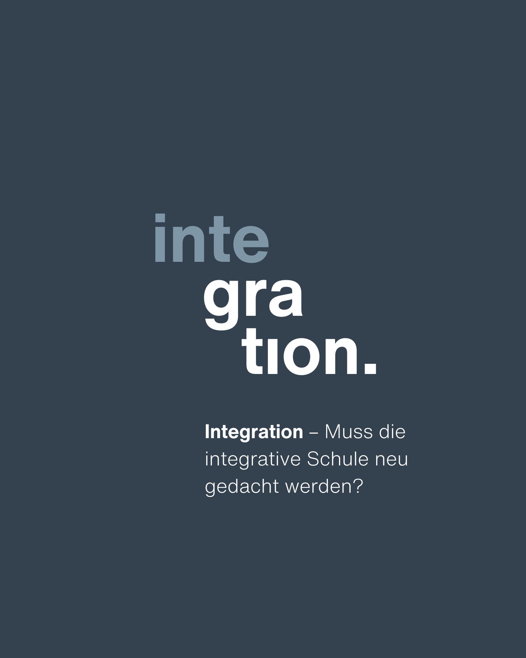 Live: Integration – Muss die integrative Schule neu gedacht werden?