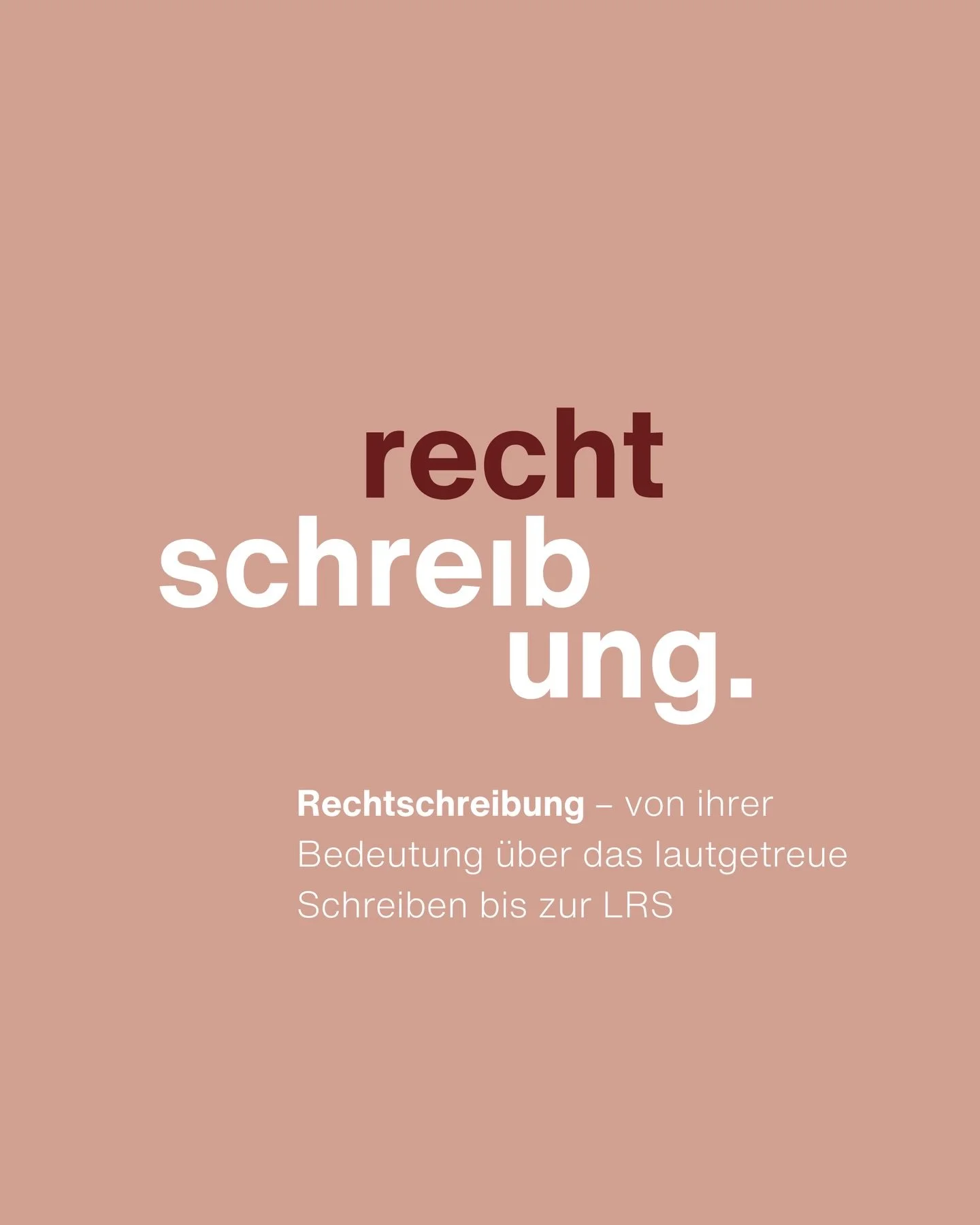 ━ RECHTSCHREIBUNG

&bdquo;Die Rechtschreibung hat einen grossen Einfluss darauf, wie gut die Schulkarriere oder auch die berufliche Karriere l&auml;uft.&ldquo; &ndash; Silvana Fl&uuml;tsch Keravec

Was macht Rechtschreibung so bedeutsam &ndash; und w