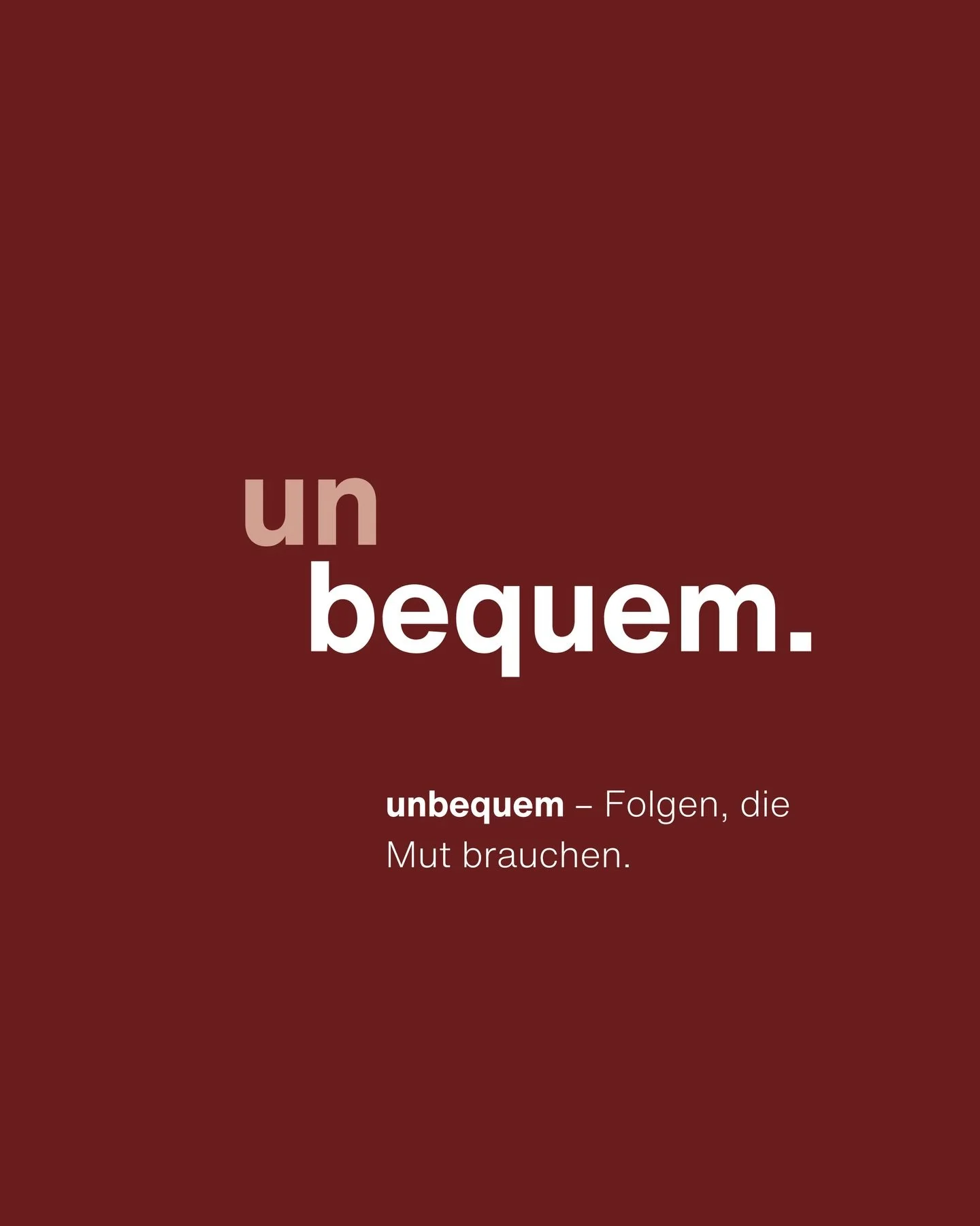 ━ UNBEQUEM

Manche Themen ber&uuml;hren uns besonders, weil sie uns herausfordern und Fragen aufwerfen. Oft sind sie leise
und nicht auf den ersten Blick sichtbar oder sp&uuml;rbar.

F&uuml;nf dieser Themen greife ich in meinem Podcast &ldquo;Bildung