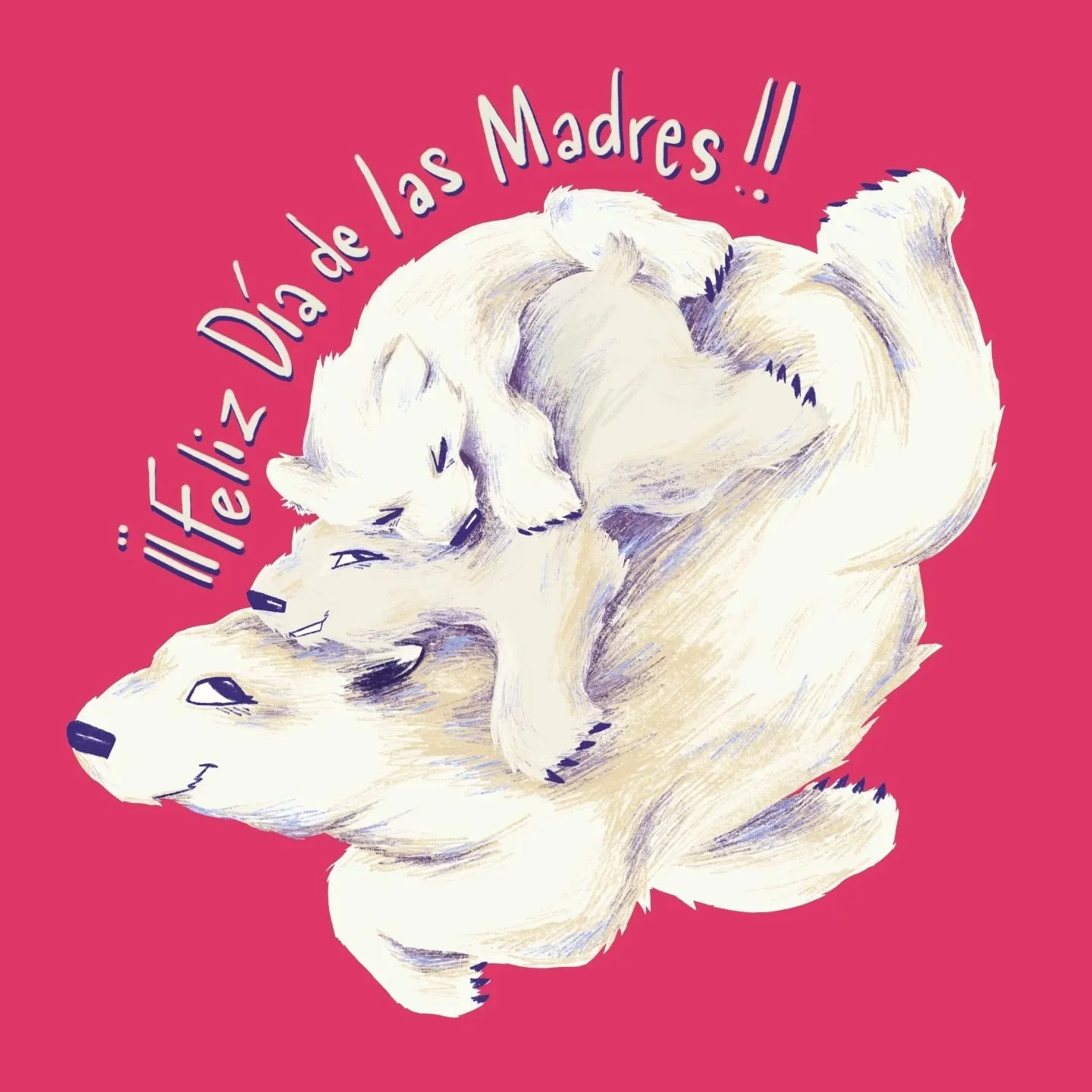 Feliz d&iacute;a... A todas esas personas extraordinarias que llamamos madres, a ese amor que no se extingue. ✨☀️🌱💙
#diadelasmadres #polarbearillustration #illustratoroninstagram #mothersdayart #diezdemayo