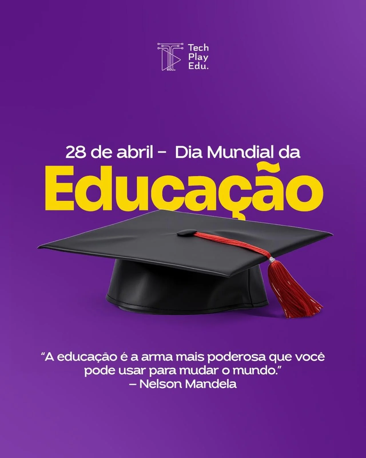 28 de abril. Um lembrete simples, mas poderoso: educa&ccedil;&atilde;o muda destinos.

N&atilde;o &eacute; s&oacute; sobre aprender conte&uacute;dos. &Eacute; sobre abrir caminhos, criar oportunidades e transformar realidades todos os dias.

Na Tech 
