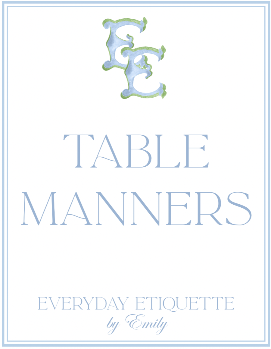 Table Manners (October 12)