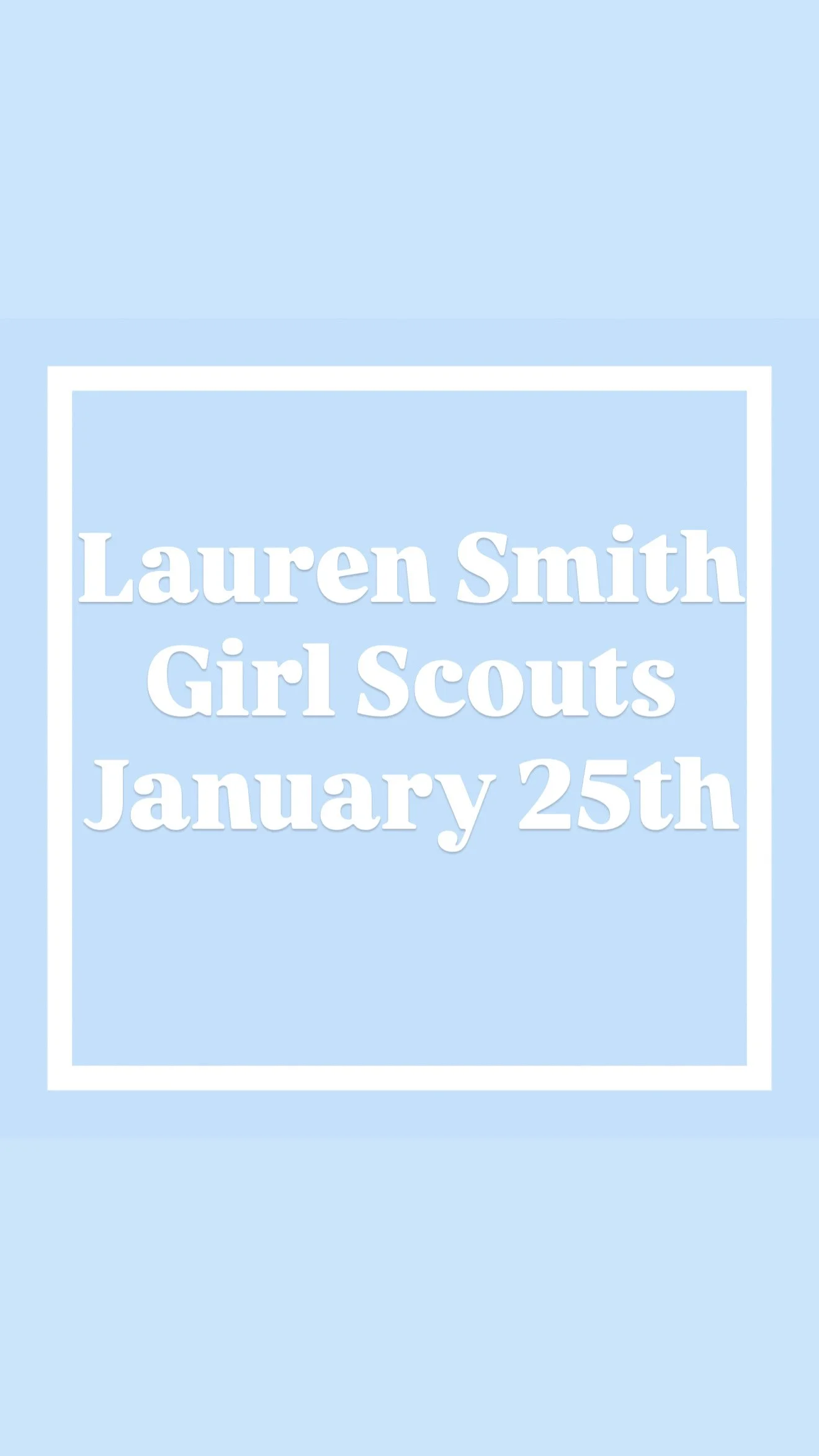 Girl Scouts- Lauren Smith