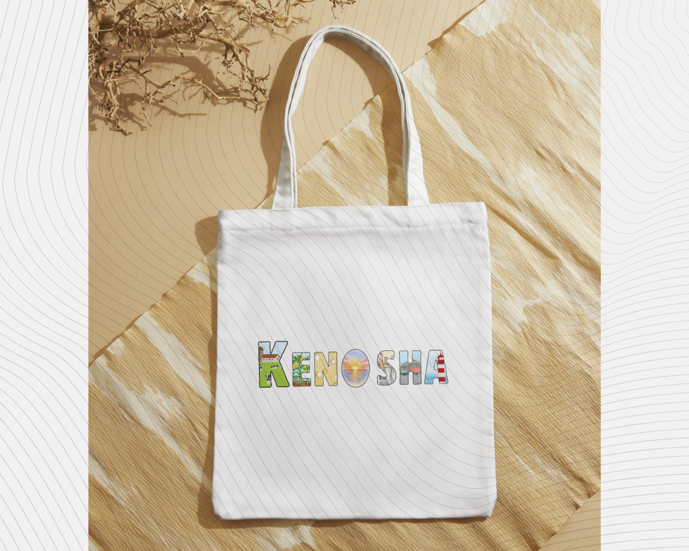 Kenosha Illustrated Tote