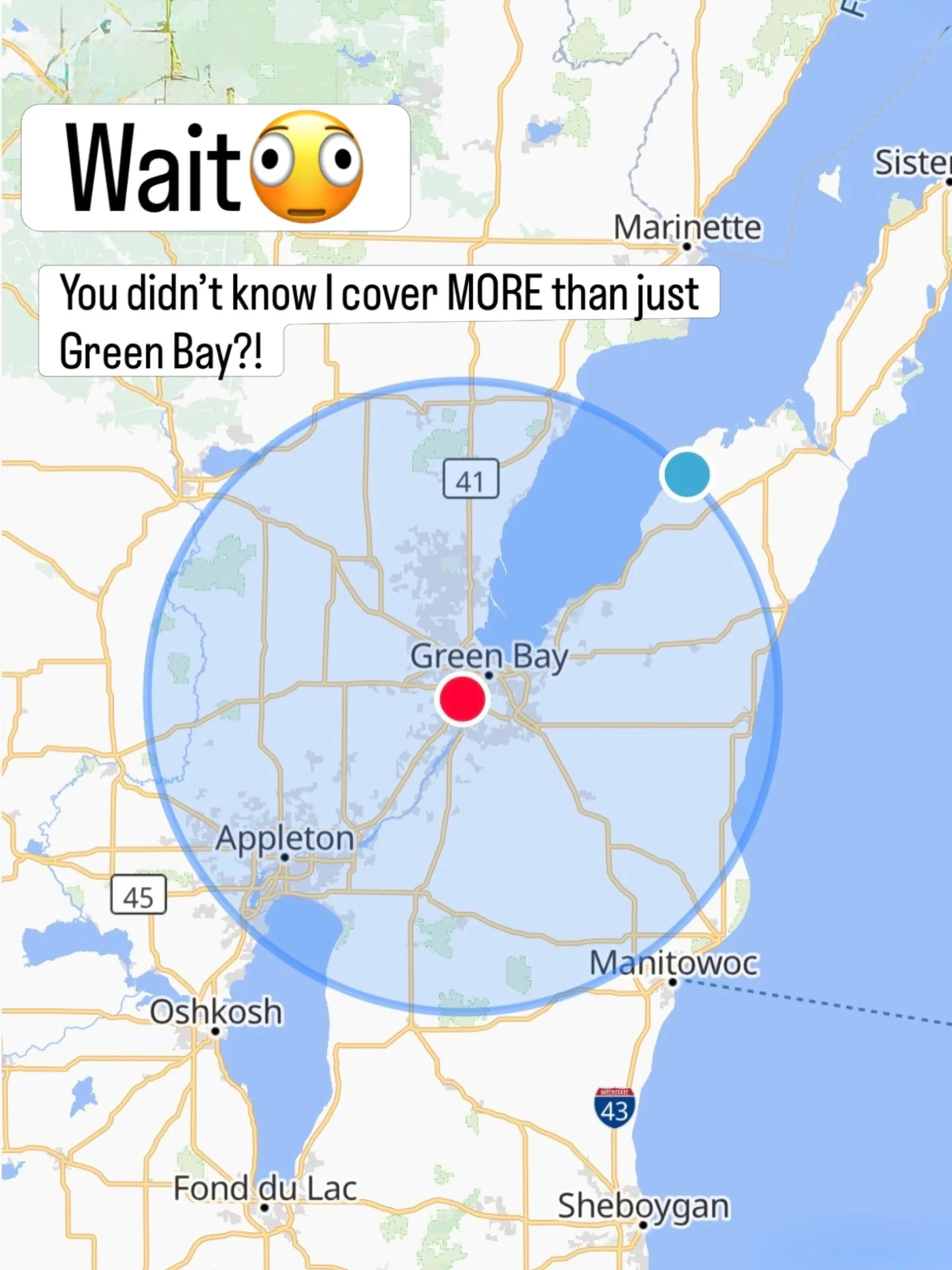 I don&rsquo;t have an in person office for a reason&hellip;youre more comfortable in your own home so why wouldn&rsquo;t I offered an expanded radius?! 

The Milk Grove supports more than just Green Bay families, (heck I&rsquo;ve even been flown out 