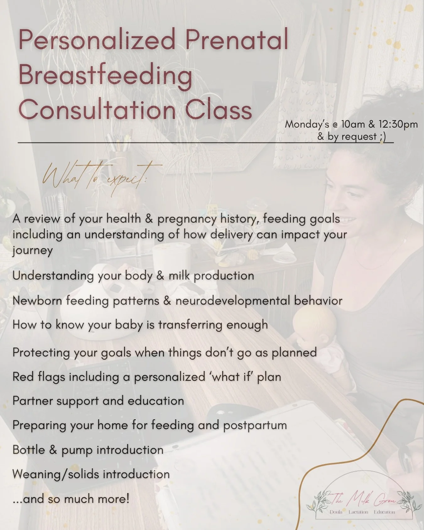 If you know me at all, you know I love boobies, babies and preparation. 

Give me an opportunity to educate you about your body, your baby&rsquo;s cues and how to make breastfeeding and postpartum a success&hellip;so you can truly thrive&hellip; and 