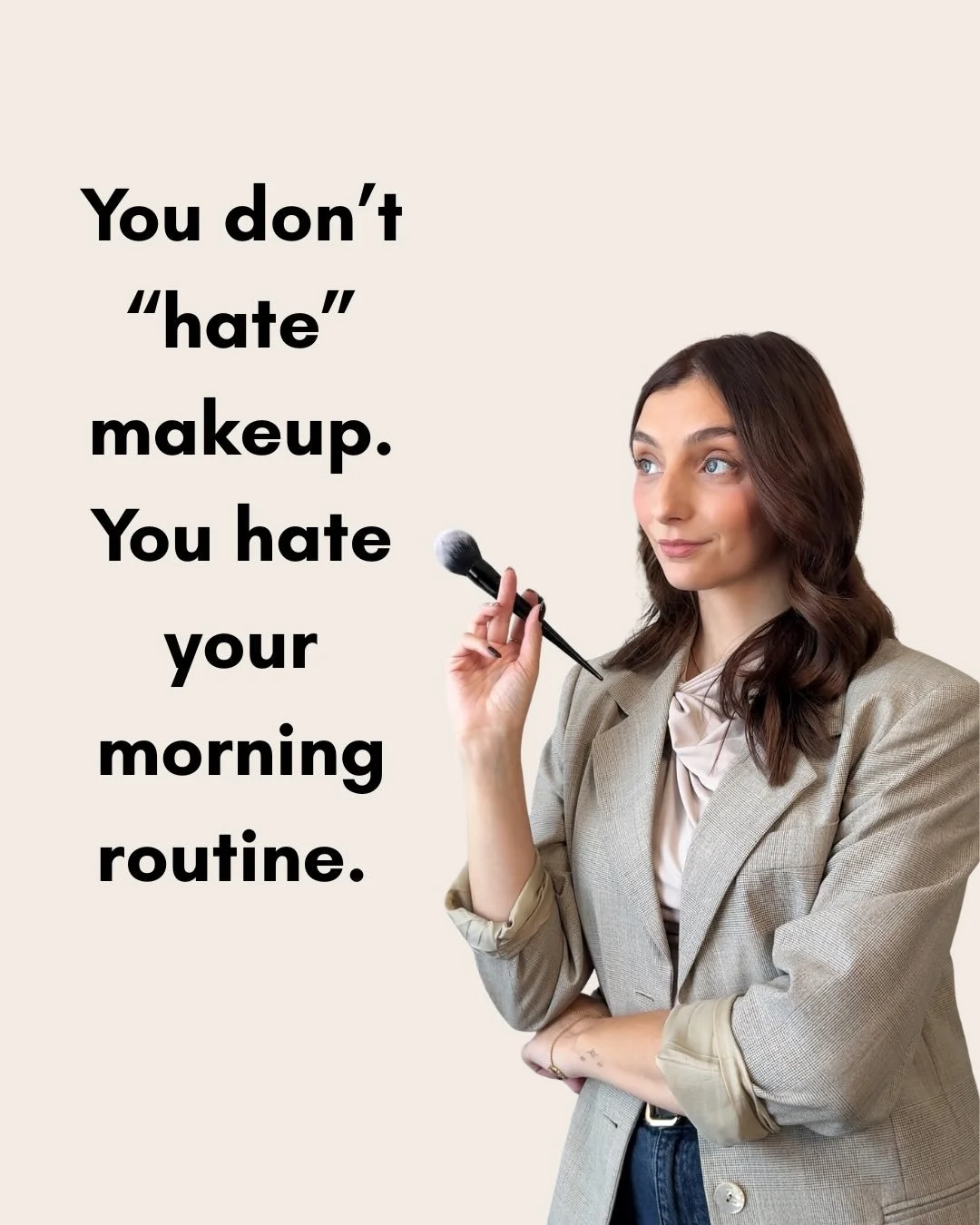 A signature routine will change your life 👏🏻

No more guessing.
No more frustration. 
And can be done in under 15 minutes. 

Look, getting ready in the morning is &ldquo;extra work&rdquo; but how you feel when you look put together is priceless! Th