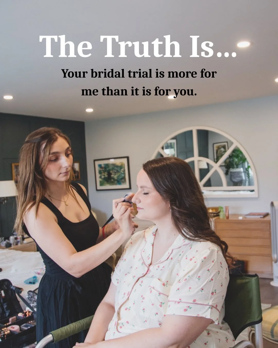 Trials will never be an option for me 👀

The truth is, having a plan reduces stress for everyone! So really it&rsquo;s mutually beneficial 🤭

The reason I always include a preview (aka trial) in my packages is so brides understand how important it 