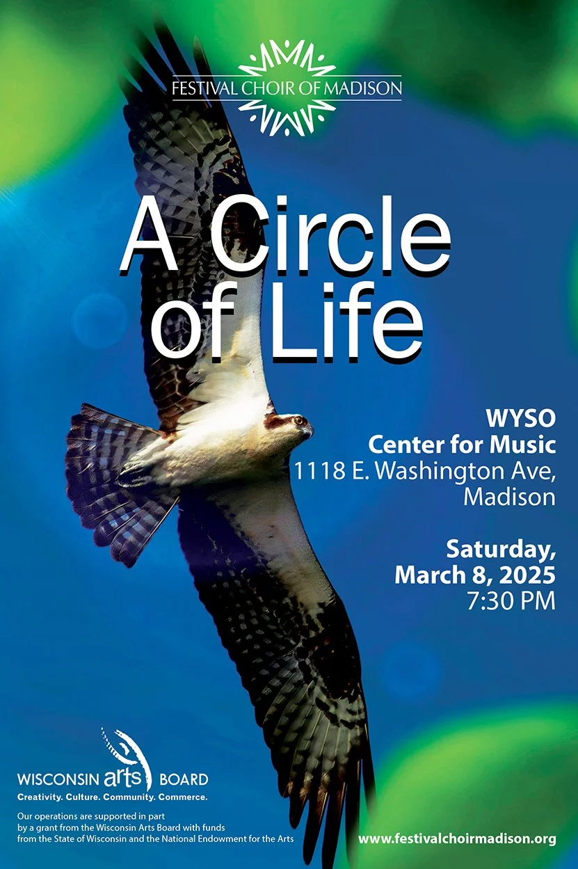 A Circle of Life
Saturday, March 8, 2025
WYSO Center for Music

Music by Bob Chicott - "Circlesong" & Jerod Impichchaachaaha' Tate - "Taloowa' Chipota"

"Circlesong" is a musical portrayal of the human life cycle as captured in the indigenous poetry 
