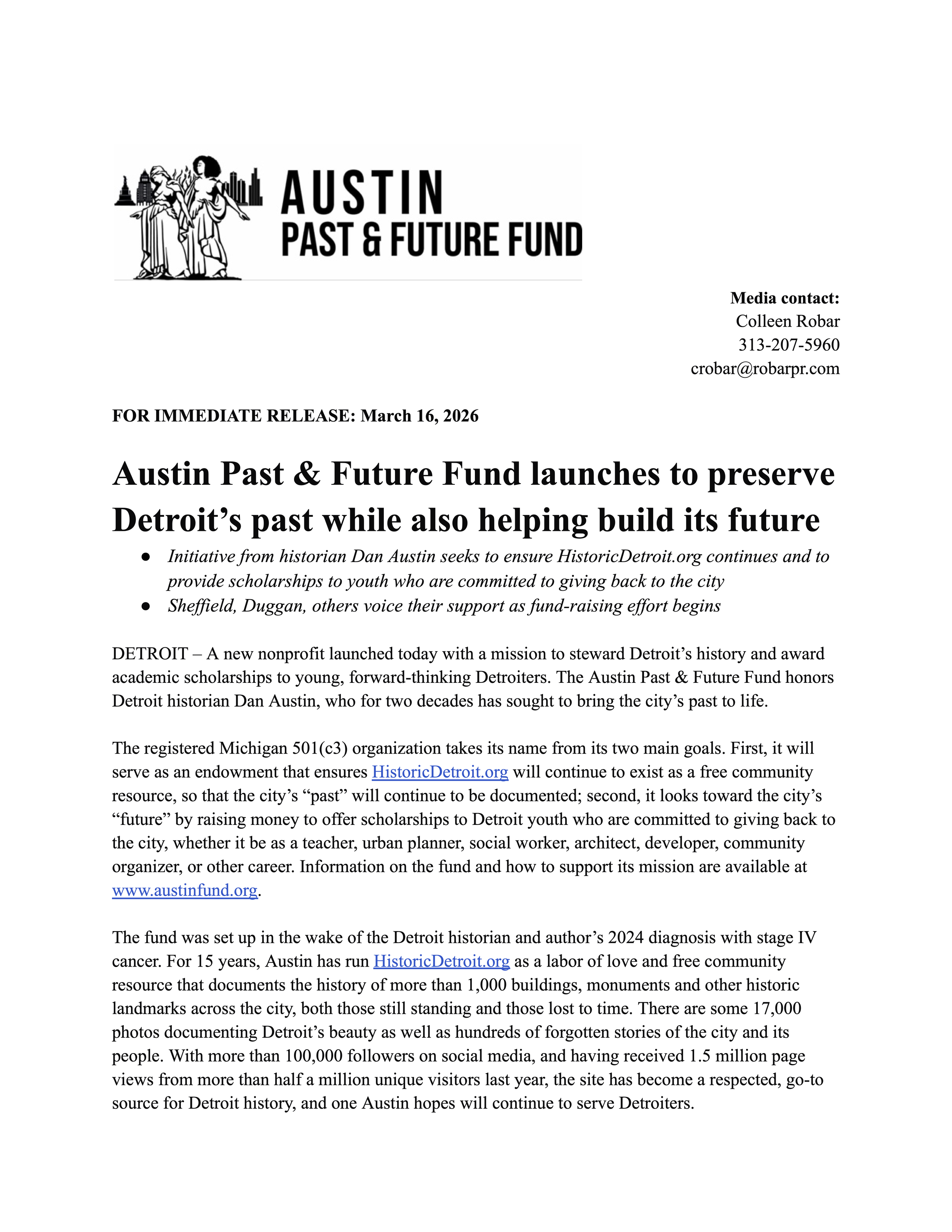 Image of APFF's Press Release,  April 14, 2026