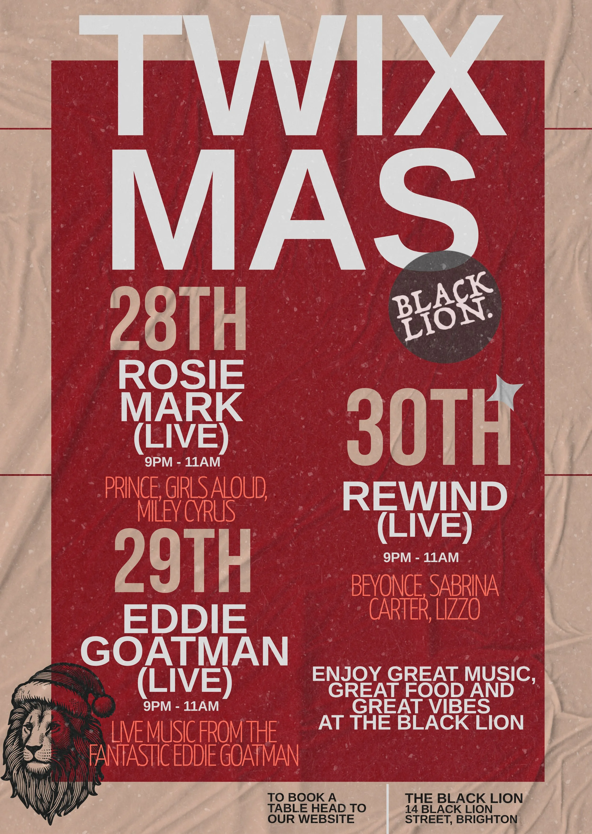 TWIXMAS// live//dec 28th-30th