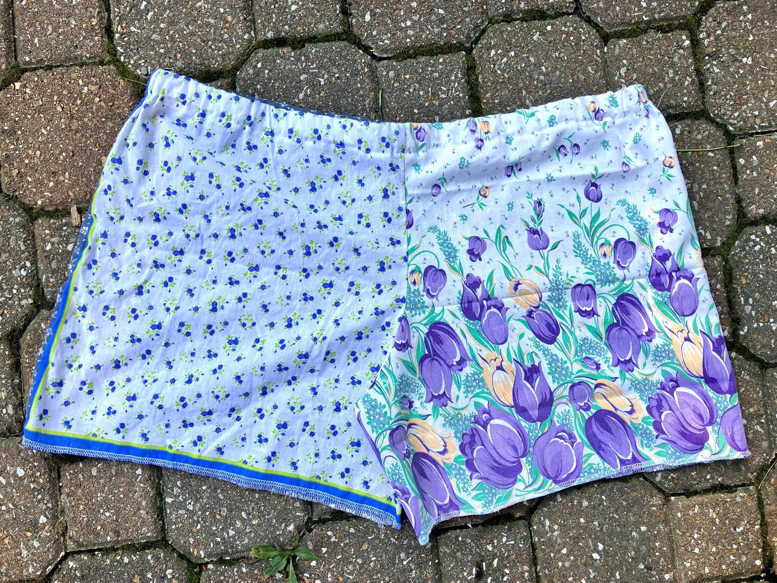 Upcycled Shorts - Blue - Size XL