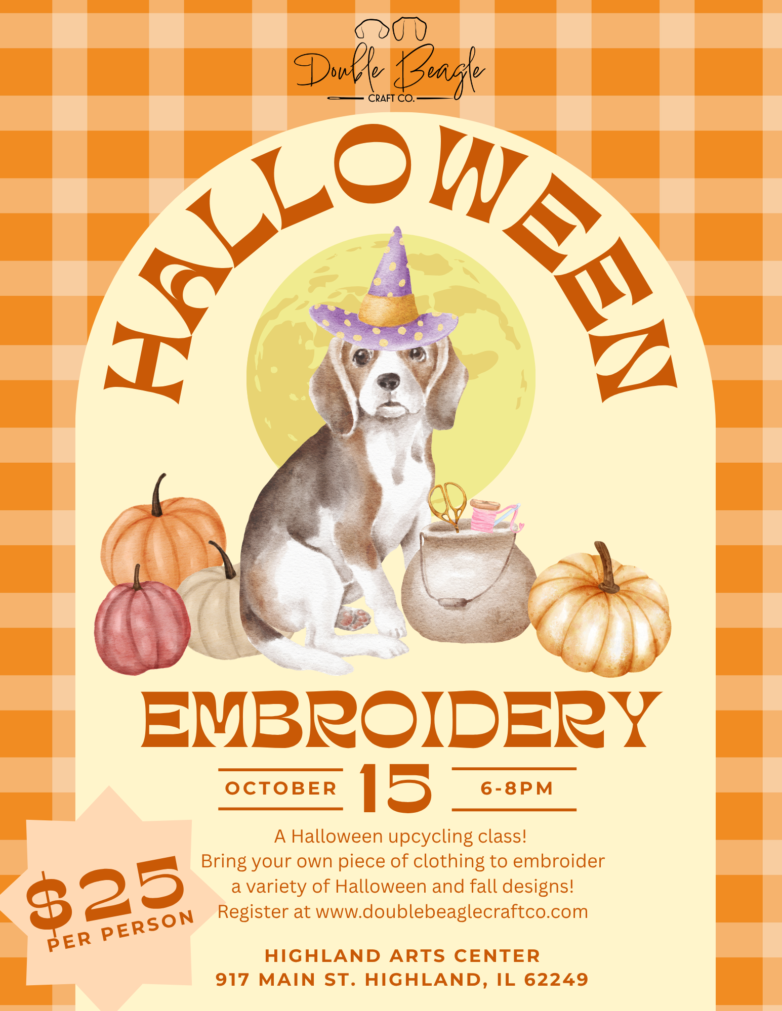 Halloween Embroidery Class
