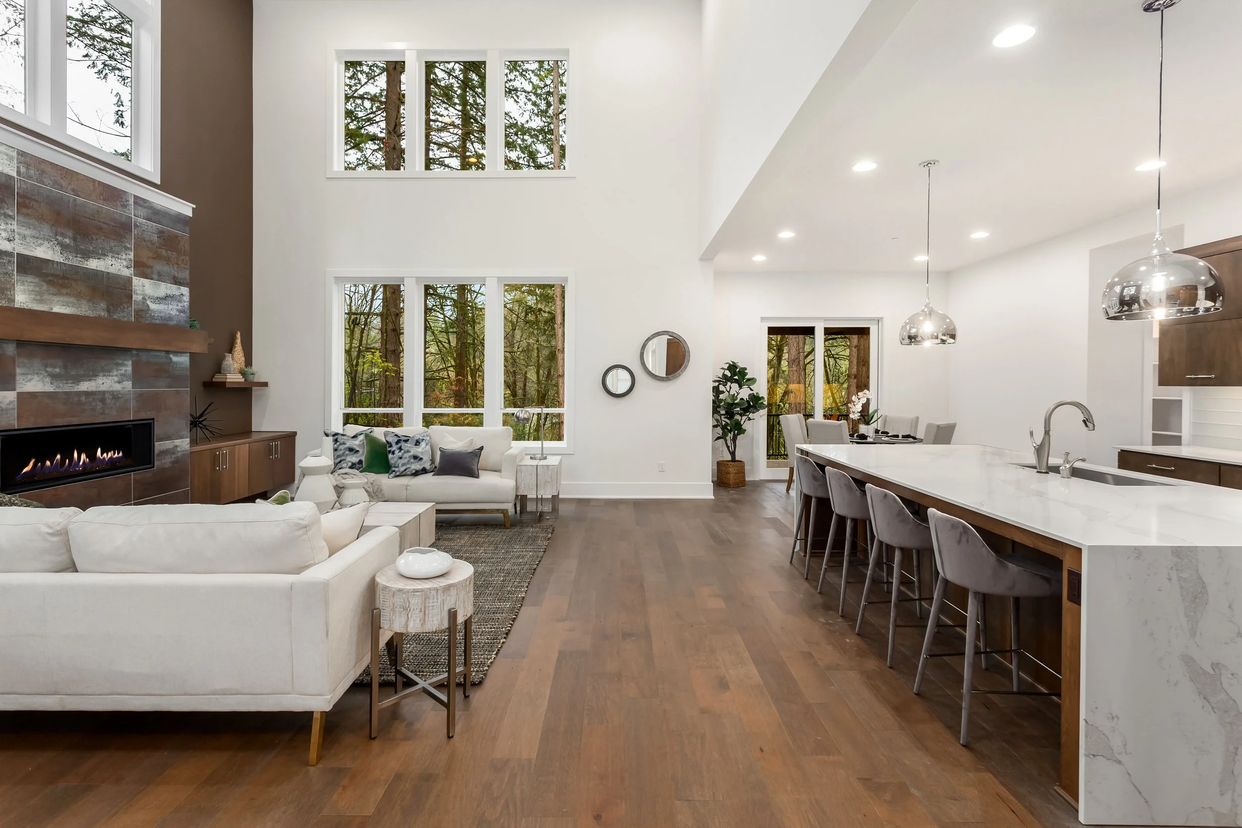 Open-concept custom home designed with coordinated structural engineering and contemporary residential architecture in Raleigh.