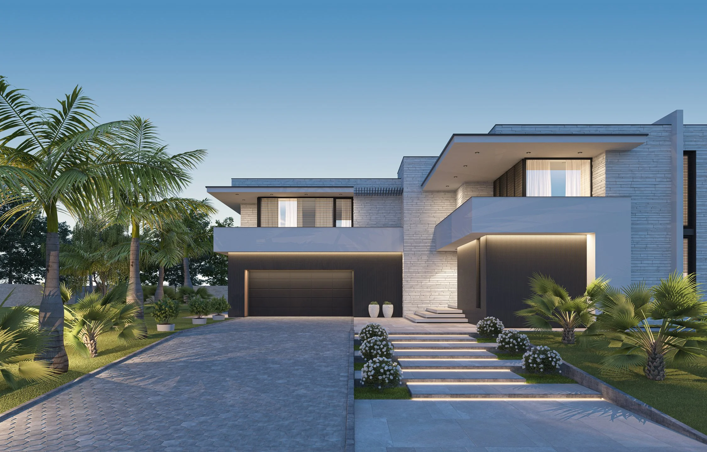 Modern luxury custom home exterior featuring contemporary architecture, structural engineering, and premium residential design by HDS.