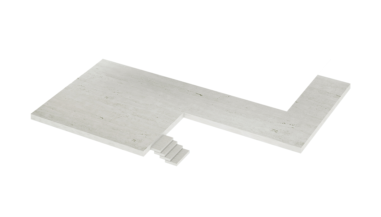 Flooring 3D BIM model of a multi-level residence showing building systems, floor layouts, and architectural coordination.
