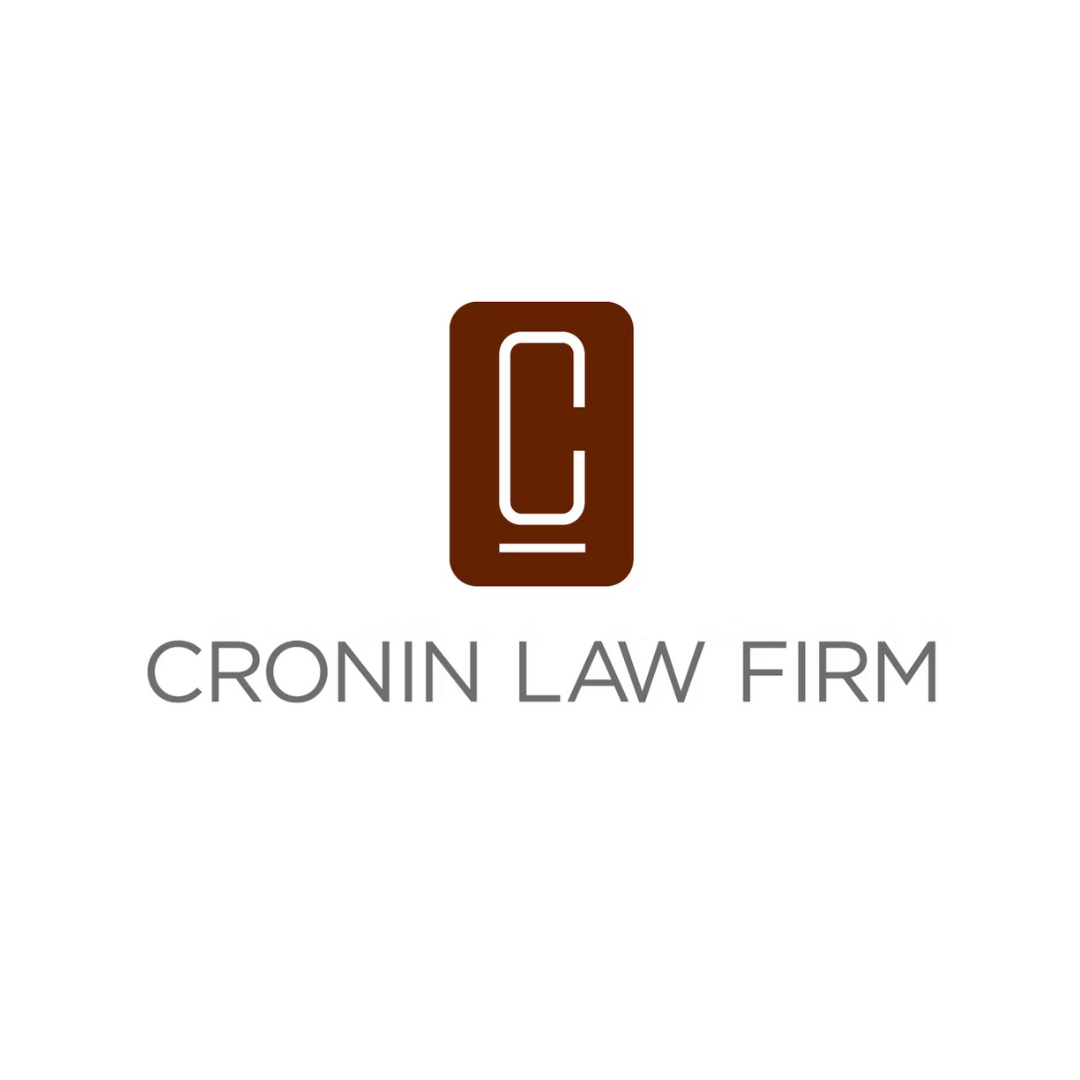 Logo for Cronin Law Firm featuring a stylized letter C in a brown rectangle with the firm name below.