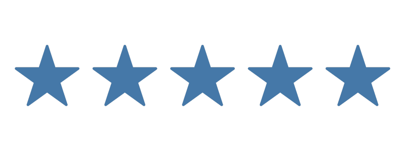 5 blue starts representing outstanding testimonials from Colleran Accounting customers.