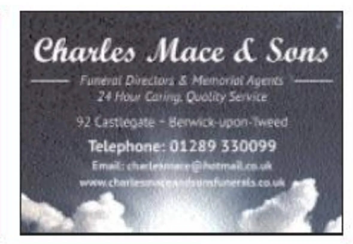 Charles Mace and Sons Funerals - sombre image of flowers and hands together