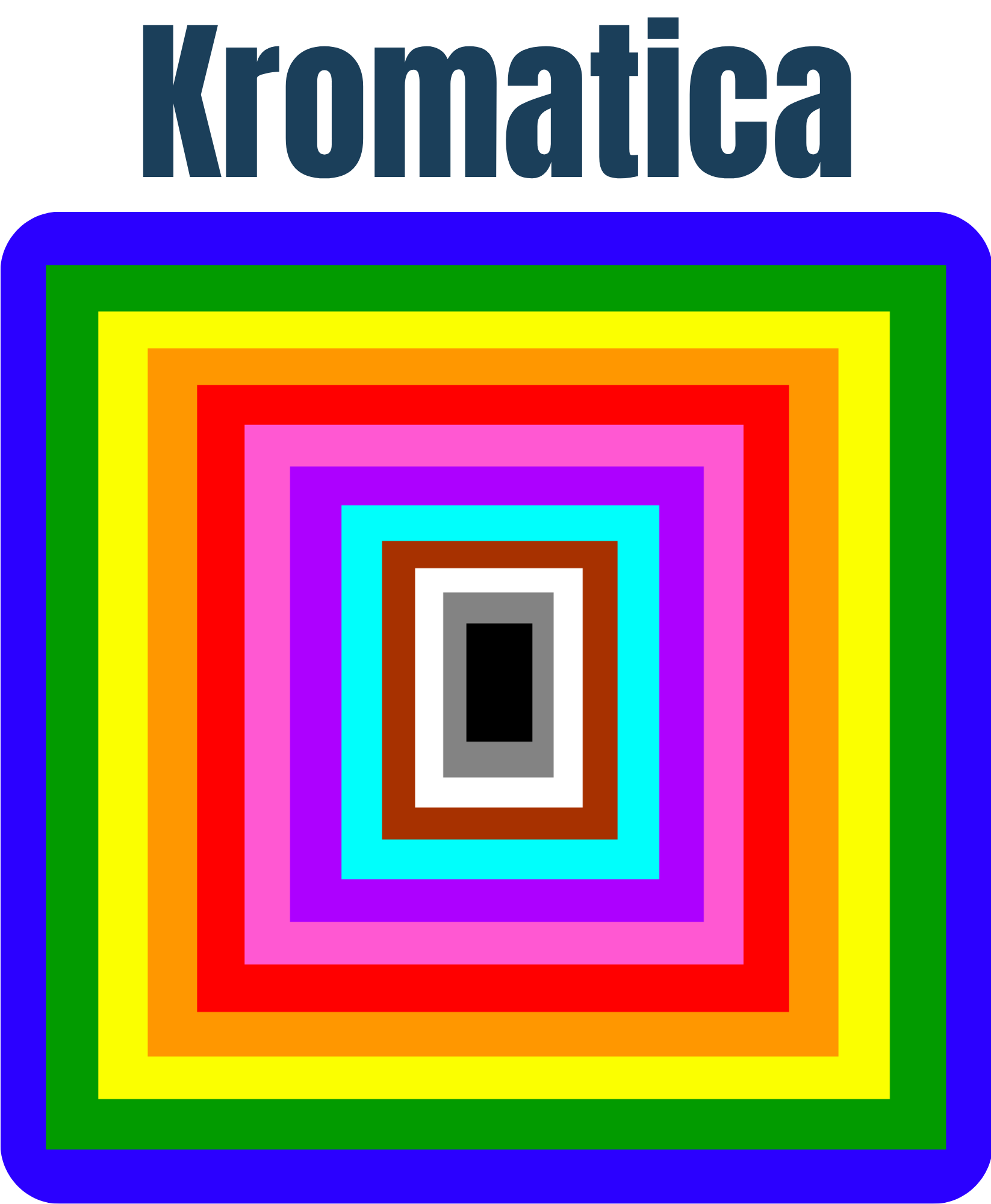 App Icon for Kromatica featuring colorful, concentric rectangles in various colors creating a rainbow pattern.