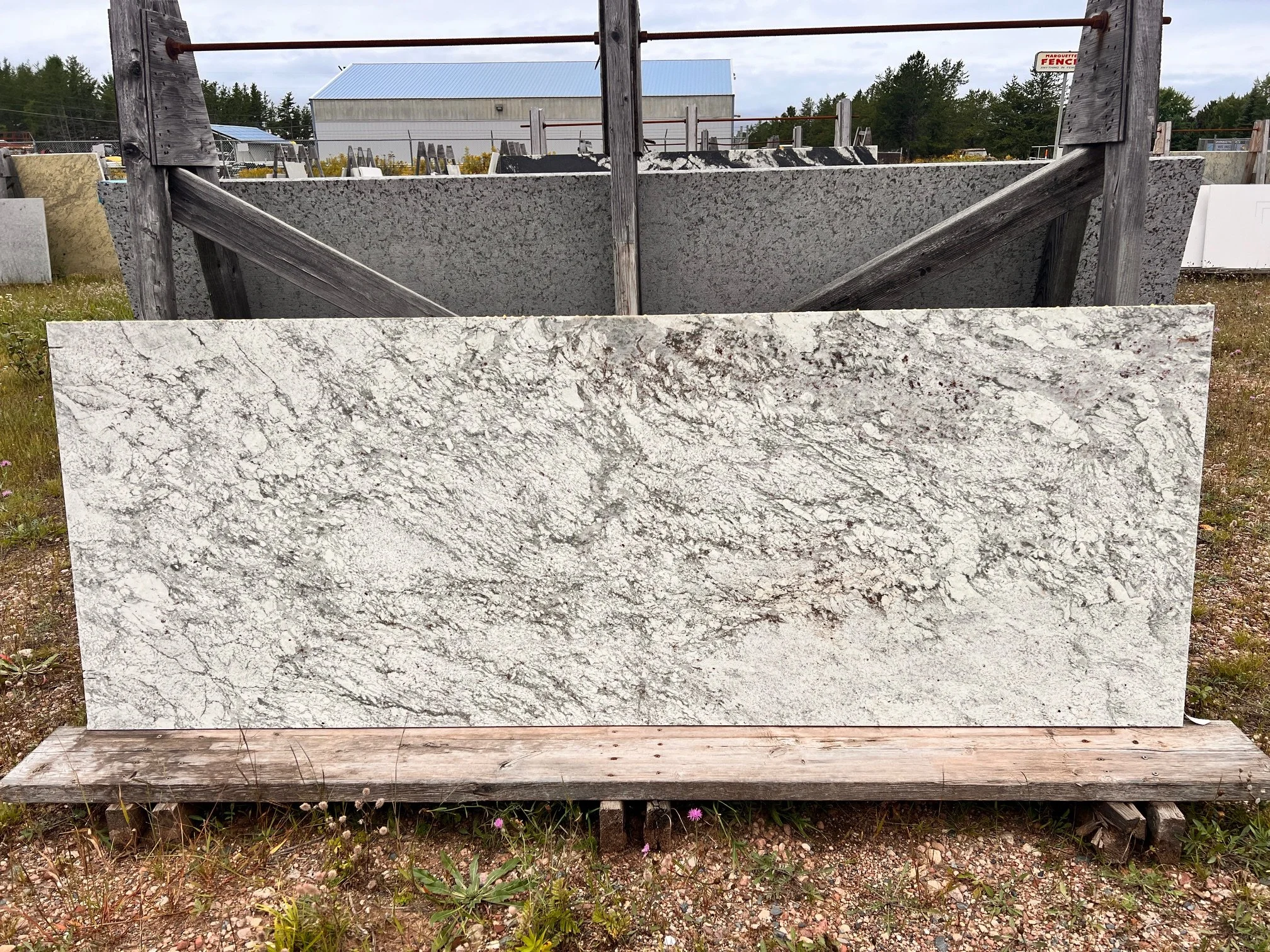 Aspen White Granite Polished Finish - 77"x28"