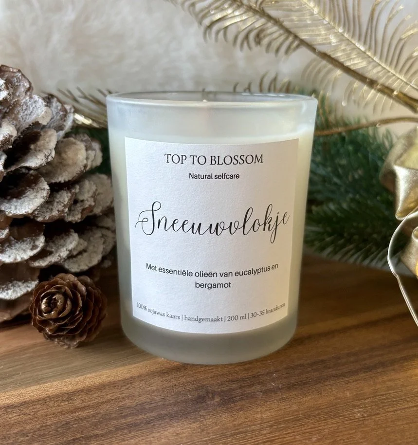 Sojawas kaars - Sneeuwvlokje