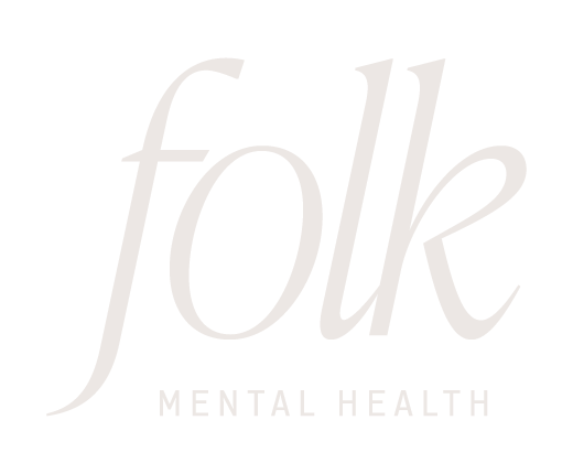 Folk Mental Health logo on a black background.