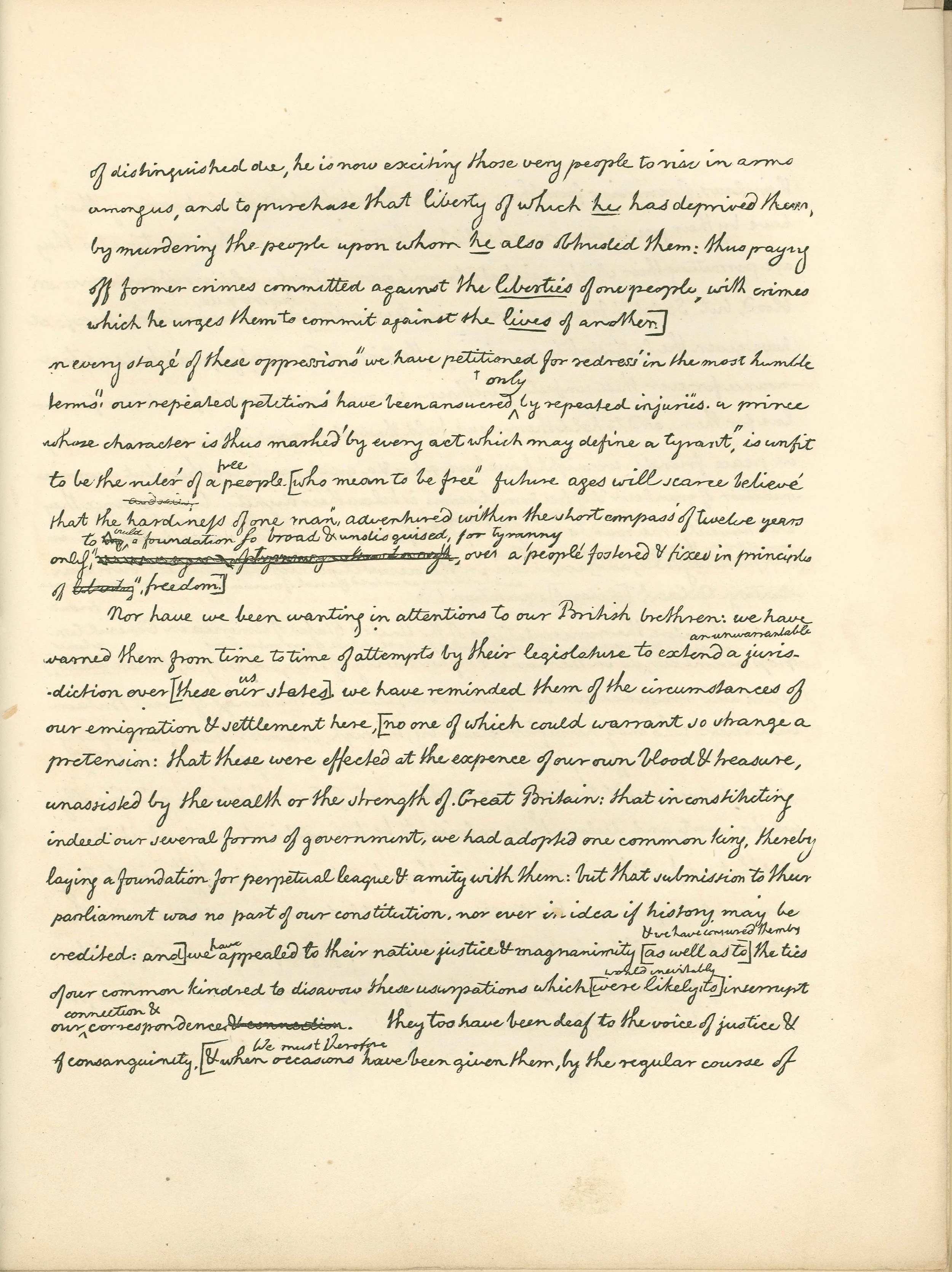 Declaration of Independence Rough Draft Page 5