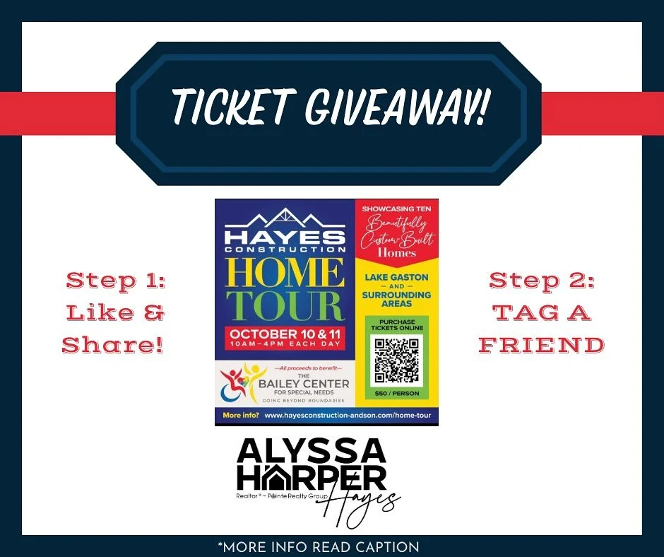 Looking for something fun to do NEXT weekend? Whether on Friday (the 10th) or Saturday (the 11th), I have the perfect plan! Grab a friend and come to the CUSTOM HOME TOUR AT LAKE GASTON hosted by Hayes Construction. I&rsquo;m giving away two tickets,