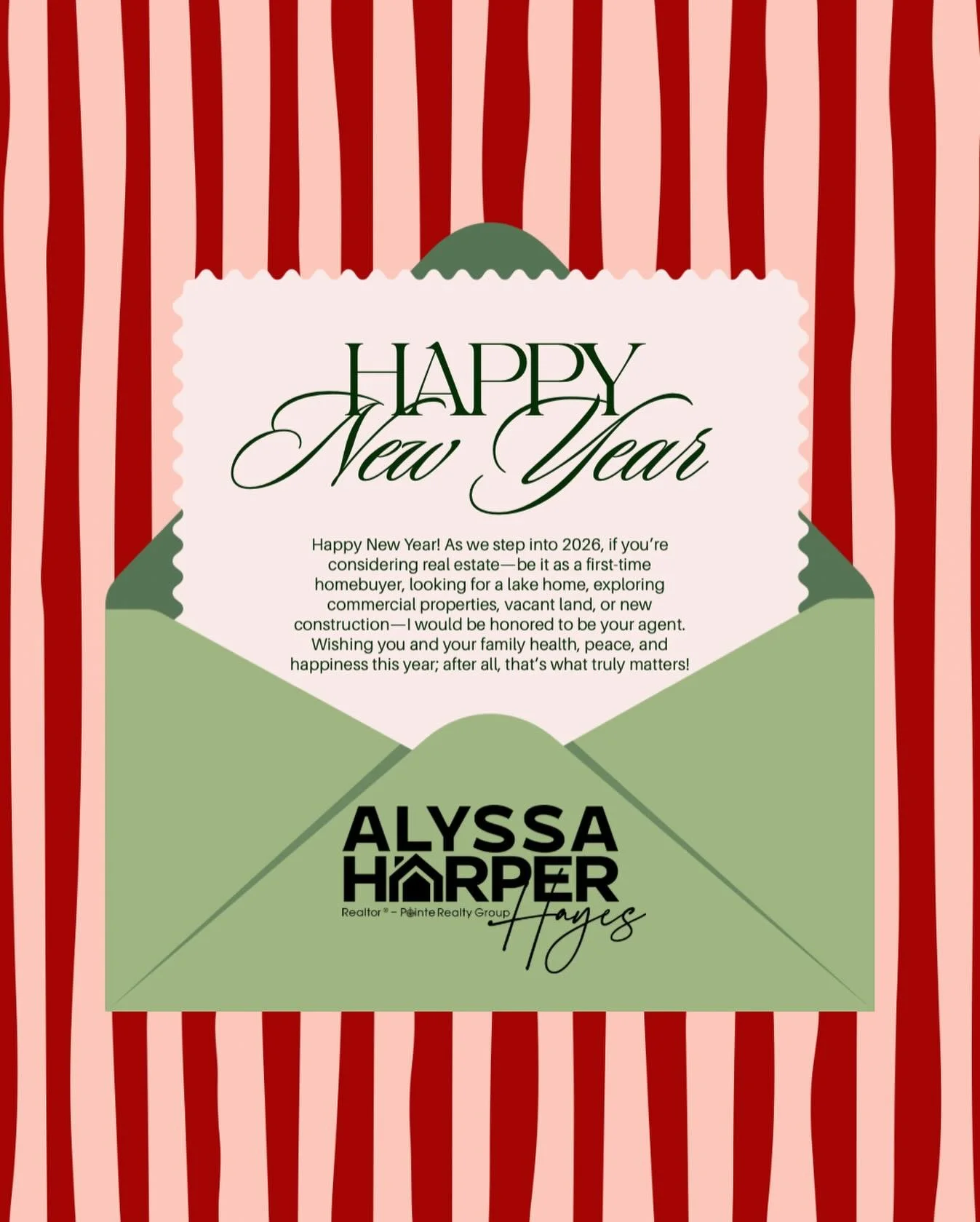 Happy New Year! As we step into 2026, if you&rsquo;re considering real estate&mdash;be it as a first-time homebuyer, looking for a lake home, exploring commercial properties, vacant land, or new construction&mdash;I would be honored to be your agent.