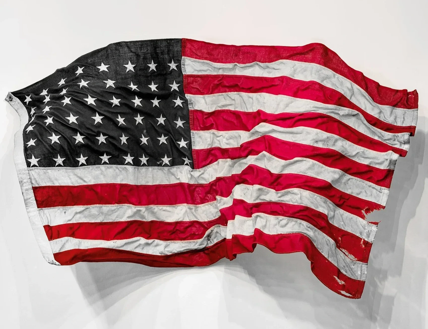 In his sculptural depictions of the American flag, Brandon Ralph explores the physical object and its symbolism, both the very essence of our nation’s identity
