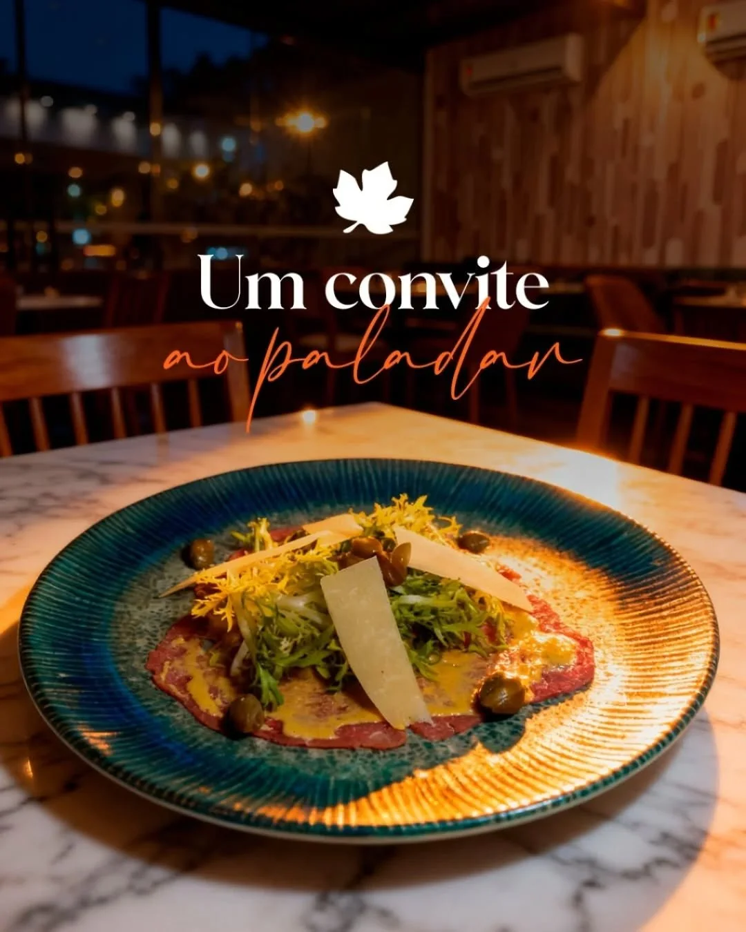 Sabores que n&atilde;o apenas alimentam, encantam.

 Do frescor do Carpaccio Bovino, ao cl&aacute;ssico Spaghetti alla Carbonara, finalizando com o conforto doce do Pudim Tradicional.

Tr&ecirc;s experi&ecirc;ncias, uma mesma ess&ecirc;ncia: o sabor 