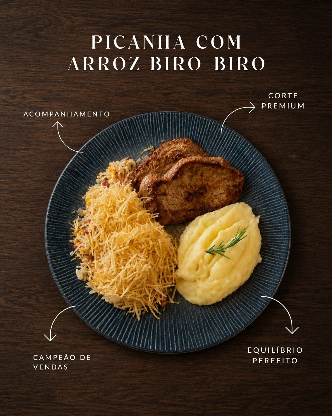Sabor inconfund&iacute;vel e textura impec&aacute;vel. ✨

Crocante por fora, suculenta por dentro. Nossa picanha premium harmoniza perfeitamente com o frescor do vinagrete e a cremosidade do pur&ecirc;. Um cl&aacute;ssico executado com a maestria que